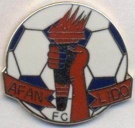 футбол.клуб Аван Лідо (Уельс) ЕМАЛЬ/Afan Lido FC,Wales football enamel pin badge