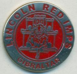 футбол.клуб Лінкольн (Гібралтар)1 ЕМАЛЬ /Lincoln Red Imps,Gibraltar football pin