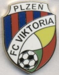 футбол.клуб Вікторія Пльзень (Чехія)2 ЕМАЛЬ / Viktoria Plzen, Czech football pin