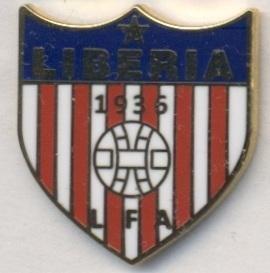 Ліберія, федерація футболу,№4 ЕМАЛЬ/Liberia football federation enamel pin badge