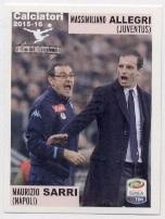 наклейка футбол Аллєгрі+Саррі (Італія) /M.Allegri+M.Sarri,Italy football sticker