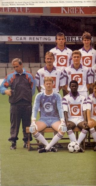 постер А4 футбол Андерлехт (Бельгія) 1990/RSC Anderlecht,Belgium football poster