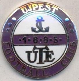 футбол.клуб Уйпешт (Угорщина) ЕМАЛЬ випуклий / Ujpesti TE, Hungary football pin