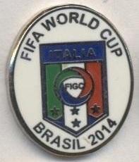 Італія, федерація футболу,№10 ЕМАЛЬ / Italy calcio football federation pin badge