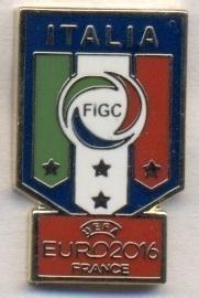 Італія, федерація футболу,Євро-16, №3 ЕМАЛЬ /Italy football federation pin badge