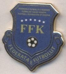 Косово, федерація футболу,№2 ЕМАЛЬ / Kosovo football federation enamel pin badge