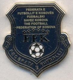 Косово, федерація футболу,№3 ЕМАЛЬ / Kosovo football federation enamel pin badge