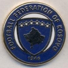 Косово, федерація футболу,№5 ЕМАЛЬ / Kosovo football federation enamel pin badge