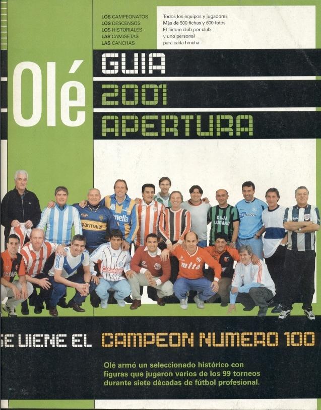 Аргентина, чемп-т Апертура 2001, спецвидання Оле / Argentina, Ole football guide