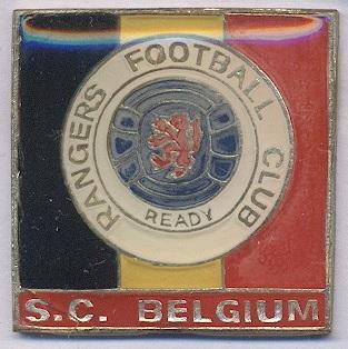 футбол.фан-клуб Рейнджерс (Шотл.-Бельгія1 важмет/Rangers FC-Belgium football pin