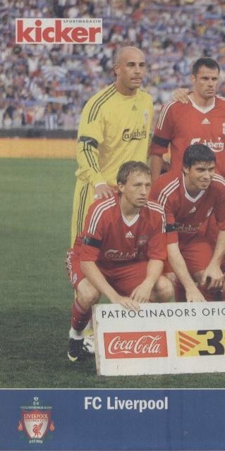 постер А4 футбол Ліверпуль (Англія) 2009 / FC Liverpool, England football poster