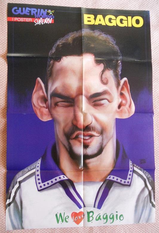 постер А1 футбол Роберто Баджо (Італія) / Roberto Baggio, Italy football poster