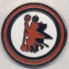 футбольний клуб Фоджа (Італія)2 ЕМАЛЬ /US Foggia,Italy football enamel pin badge