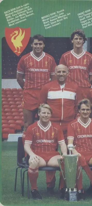 постер А3 футбол Ліверпуль (Англія) 1984 / FC Liverpool, England football poster