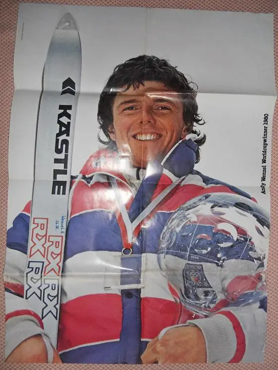 постер А1 гірські лижі Андреас Венцель (Ліхтенштейн/alpin skiing A.Wenzel poster