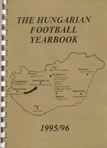 книга Угорщина - Футбол 1995-96 щорічник / Hungary football summary yearbook