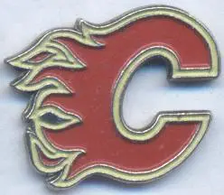 хокей.клуб Калгарі Флеймс (Канада,НХЛ) офіц. важмет/Calgary Flames NHL pin badge
