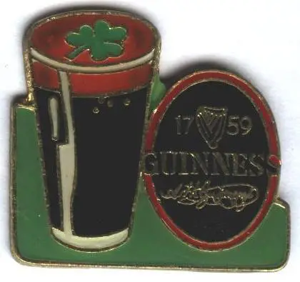 пиво Гіннесс (Ірландія) №2 важмет / Guinness, Rep.Ireland beer company pin badge