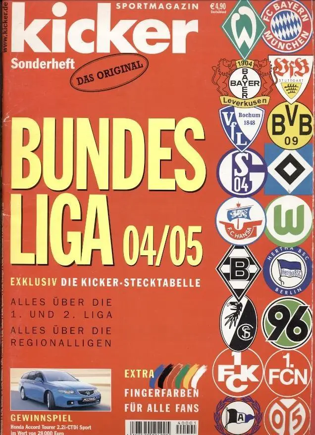 Футбол Німеччина чемп-т 2004-05b спецвидання Кікер /Kicker Sonderheft Bundesliga