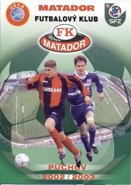 прог.Matador Slovakia/Словач. -Атирау/Atyrau Kazakhstan/Казах.2002 match program