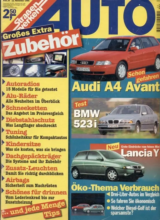 автомобілі, Авто (Німеччина) 1995 / Auto car Germany magazine