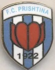 футбольний клуб Приштина (Косово ЕМАЛЬ/FC Prishtina,Kosovo football enamel badge