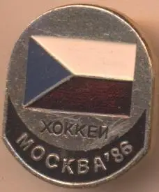 хокей,ЧС-1986 зб.Чехословаччина алюм. /hockey World ch.Czechoslovakia team badge