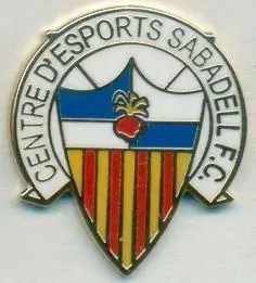 футбол.клуб Сабадель (Іспанія) ЕМАЛЬ/CE Sabadell,Spain football enamel pin badge