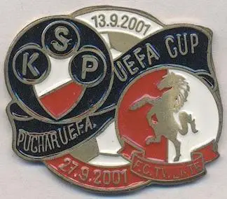 матч Polonia Warsaw Poland/Польща-FC Twente Netherl/Нідерл.2001 важмет match pin