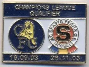 матч Челсі/Chelsea FC England/Англ-Sparta Prague Czech/Чех.2003 важмет match pin