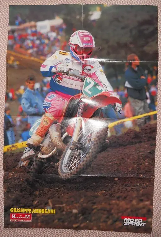 постер А1 мотокрос Джузеппе Андреані (Італія /G.Andreani,Italy motorcross poster