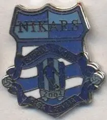 футбольний клуб Нікарс Рига (Латвія) ЕМАЛЬ/Nikars Riga,Latvia football pin badge