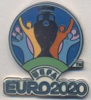 Чемп-т Європи ЧЄ-2020, емблема офіц. ЕМАЛЬ / Euro 2020 football logo pin badge