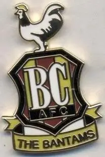 футбол.клуб Бредфорд Сіті (Англія ЕМАЛЬ/Bradford City,England football pin badge
