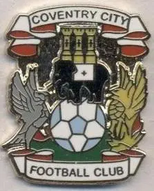 футбол.клуб Ковентрі (Англія) ЕМАЛЬ /Coventry City FC,England football pin badge