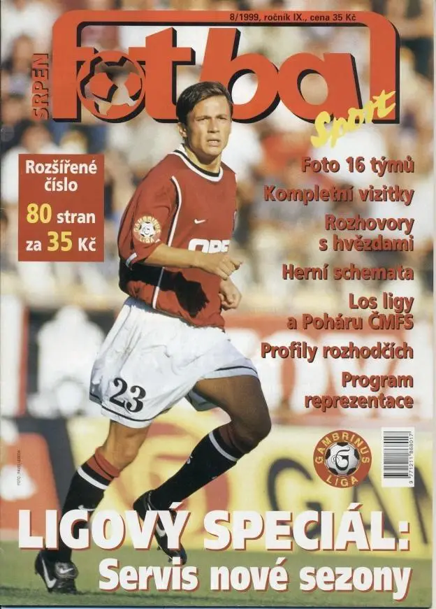 Чехія, Футбол,Чемпіонат 1999-2000 рівень1, спецвидання/Fotbal Czech league guide