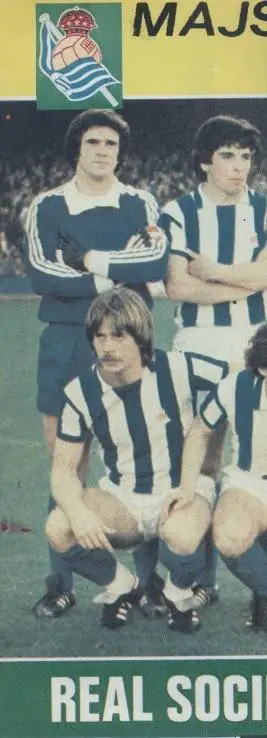 постер А4 футбол Реал Сосьєдад (Іспанія 1986/Real Sociedad,Spain football poster