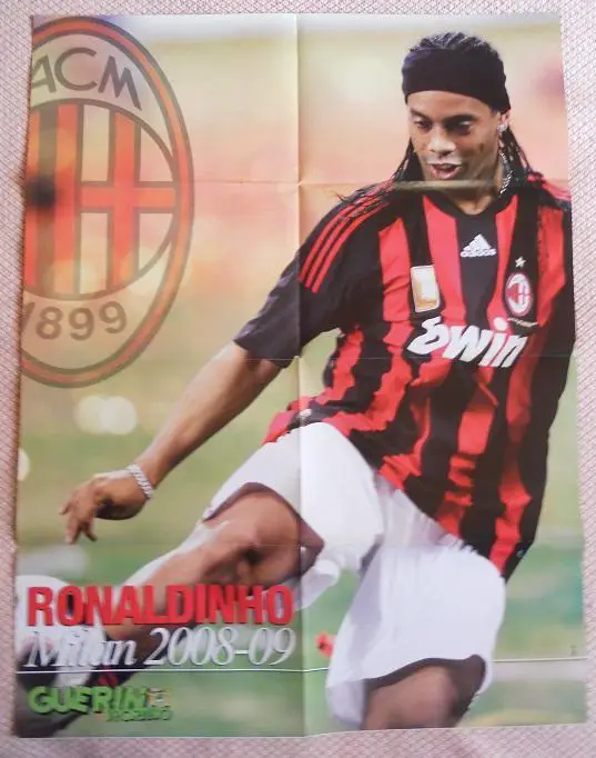 постер А1 футбол Роналдіньйо Мілан (Бразилія) /Ronaldinho,Brazil football poster