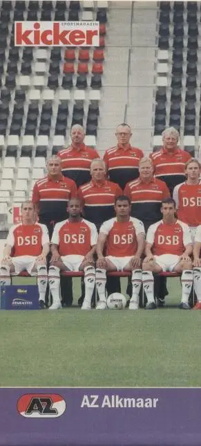 постер А4 футбол АЗ Алкмар (Нідерланди) 2009/Alkmaar,Netherlands football poster