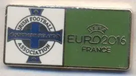 Півн.Ірландія, федер.футболу,Євро-16,№3 ЕМАЛЬ /N.Ireland football federation pin