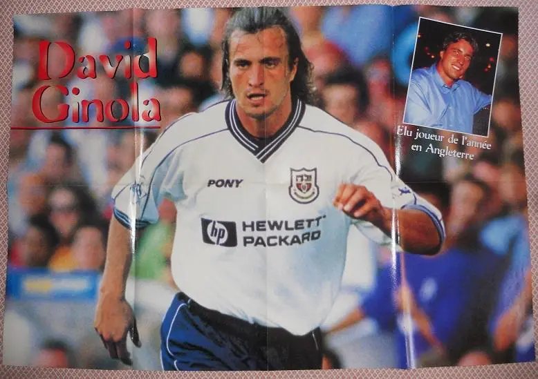 постер А0 футбол Е.Петі/Petit,Арсенал /Д.Жинола/Ginola,Тоттенхем football poster 2