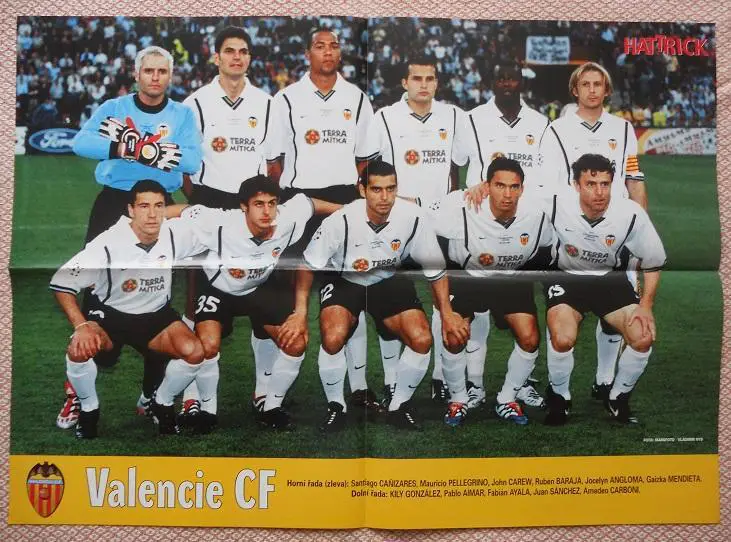 постер А2 футбол Валенсія (Іспанія) 2002 /Valencia CF,Spain football team poster
