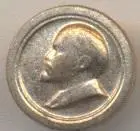 Ленін=Ленин метал коло=круг жовтий голка алюм./Vladimir Lenin, ussr yellow badge