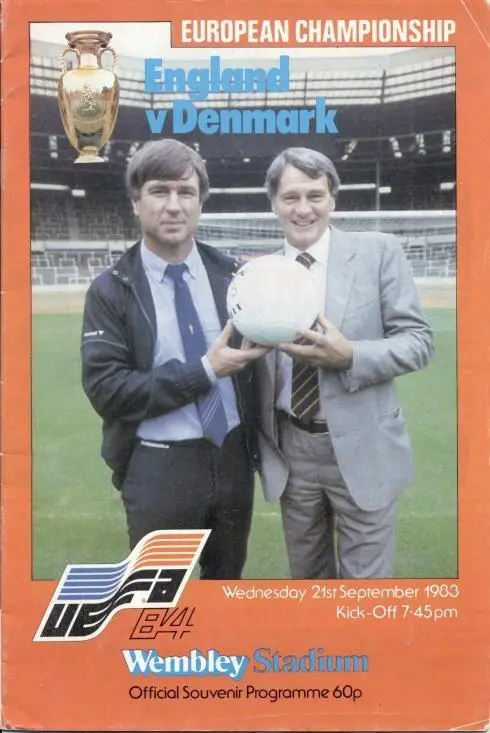 прог.зб.Англія-Данія 1983 відбір ЧЄ-1984 /England-Denmark football match program