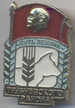 Путь Ленина=Ленін колхоз Трубчевск,алюм./Vladimir Lenin's way kolkhoz,ussr badge
