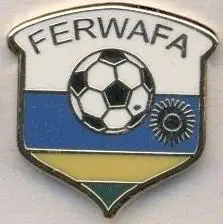 Руанда, федерація футболу,№3 ЕМАЛЬ / Rwanda football federation enamel pin badge