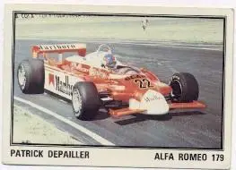 наклейка Формула-1 Депайє (Франція)1 / P.Depailler, France Formula F-1 sticker