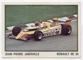 наклейка Формула-1 Ж-П.Жабуй (Франція) /J-P. Jabouille,France F-1 pilot sticker