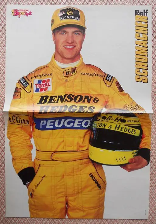 постер А3 формула-1 Р.Шумахер (Німеч.1 /Ralf Schumacher,Germany F-1 pilot poster