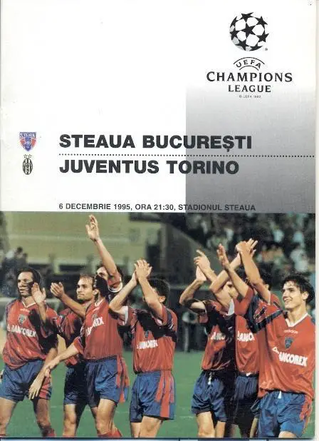прог.Стяуа/Steaua Romania/Румун-Ювентус/Juventus Italy/Італія 1995 match program